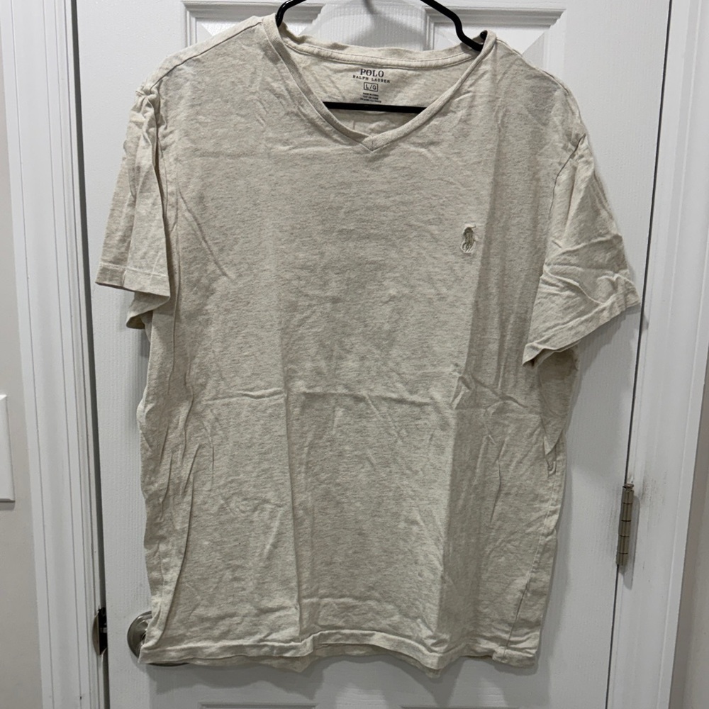Polo by Ralph Lauren Men's Beige Short Sleeve Tee